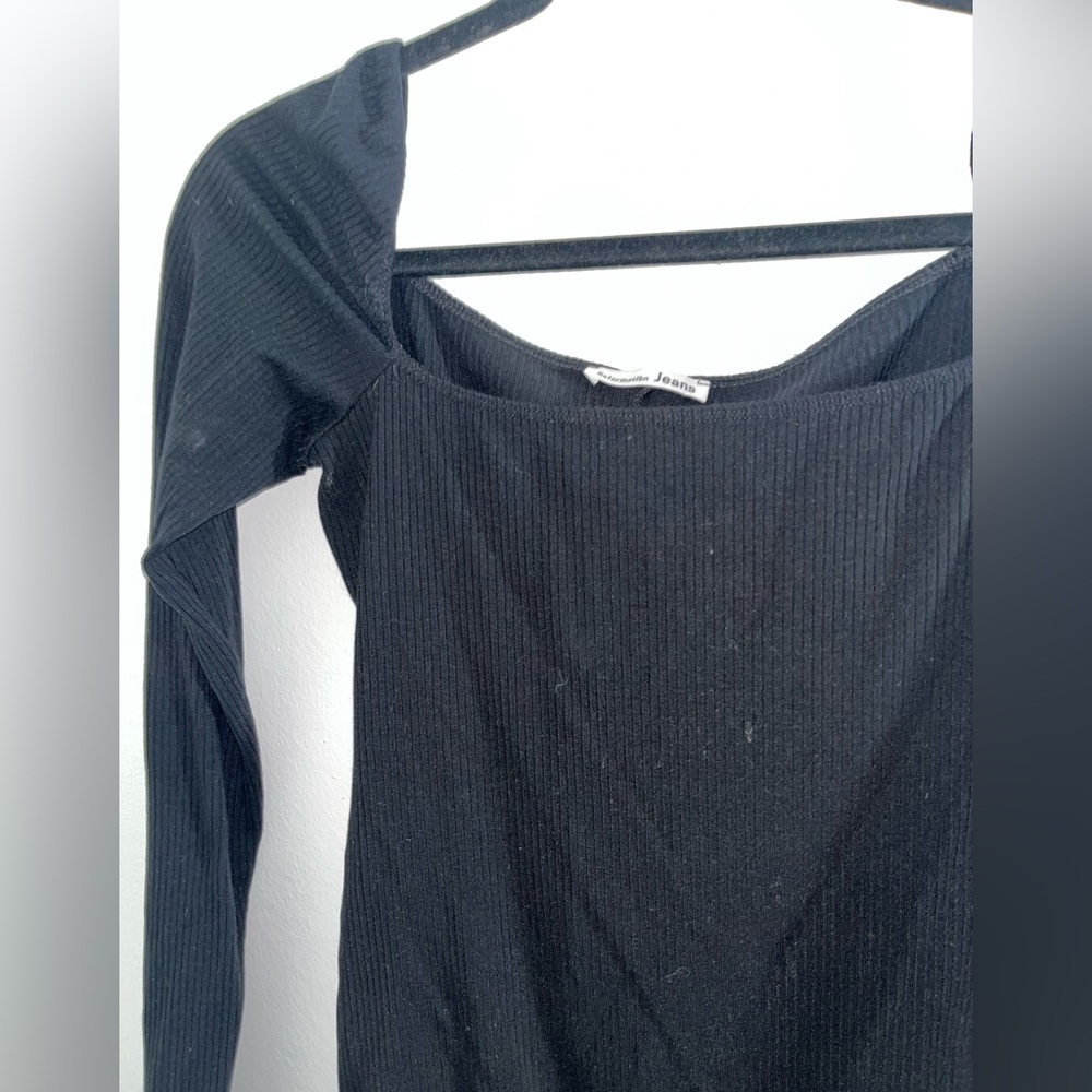 Reformation Gaia Black Ribbed Bodysuit - Picture 11 of 13